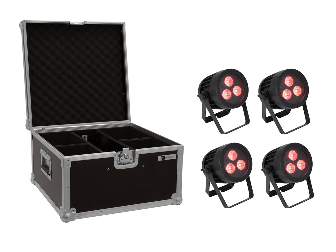 EUROLITE Setti 4x LED IP PAR 3x9W SCL Spot + Case