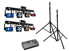 EUROLITE Set 2x LED KLS Laser Bar PRO + Easy Show + 2x M-4-kaiutinjärjestelmän teline