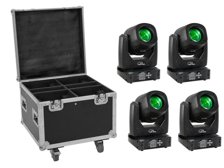 EUROLITE Set 4x LED TMH-B90 + pyörällinen kotelo