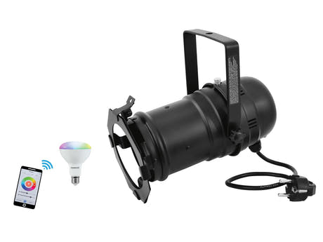 EUROLITE PAR-30-kohdevalosarja bk + LED PAR-30 RGB/WW/CW WiFi