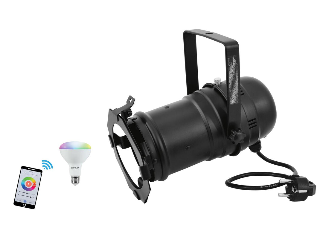 EUROLITE PAR-30-kohdevalosarja bk + LED PAR-30 RGB/WW/CW WiFi