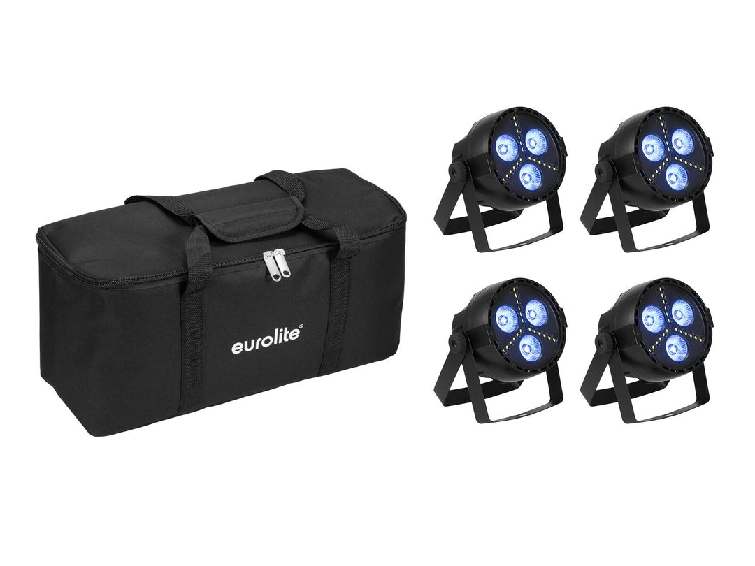 EUROLITE Set 4x LED PARty Hybrid Spot + pehmeä laukku