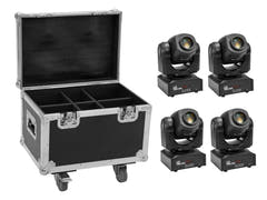 EUROLITE Set 4x LED TMH-S60 Liikkuvat päät-Spot + Case