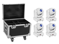 EUROLITE Set 4x LED TMH-S60 Liikkuvat päät Spot wh + Case