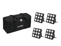 EUROLITE Setti 4x LED Party Panel RGB+UV + Soft Bag