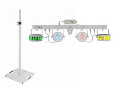 EUROLITE Set LED KLS Laser Bar FX Light Set valkoinen + BPS-3-kaiutinjalusta valkoinen