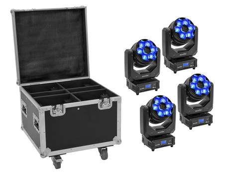 EUROLITE Set 4x LED TMH-H240 Beam/Wash/Flower Effect + laukku