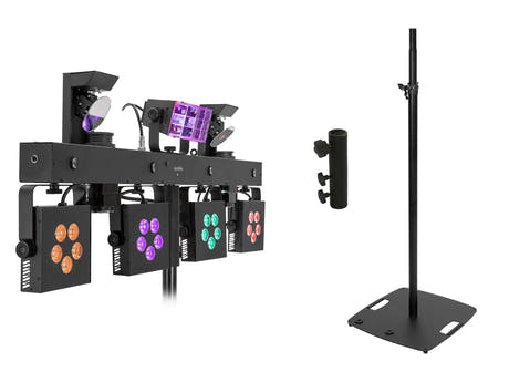 EUROLITE Set LED KLS Scan Pro Next FX Compact Light Set + BPS-3 Kaiutinjalusta black