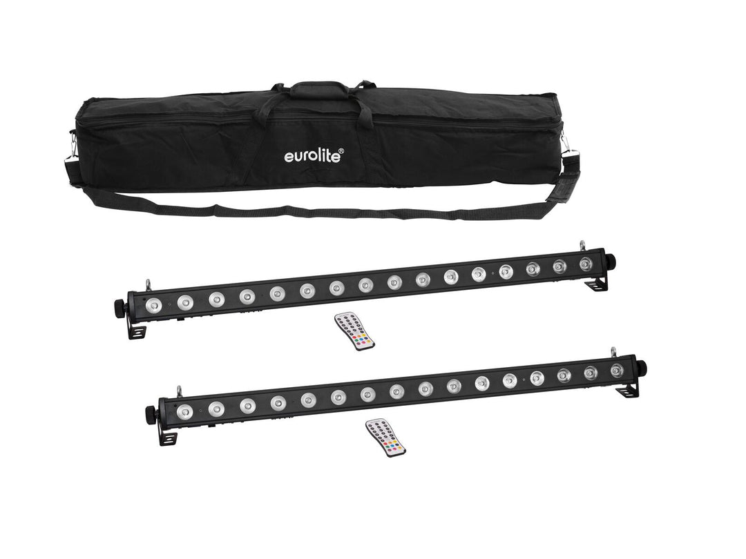 EUROLITE Set 2x LED PIX-16 QCL Bar + pehmeä laukku