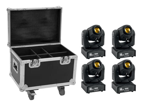 EUROLITE Set 4x LED TMH-17 Spot + laukku pyörillä