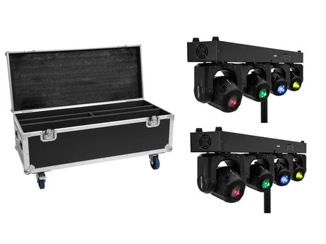 EUROLITE Set 2x LED TMH Bar S120 + pyörillä varustettu kotelo
