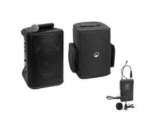 OMNITRONIC Set PORTY-8A langaton PA-järjestelmä + Bodypack-lähetin, sisältää Lavalier-mikrofonin + Soft Bag