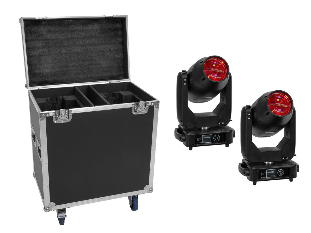 EUROLITE 2x LED TMH-S400 CMY -setti + pyörällinen laukku