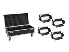 EUROLITE Set 4x LED PLL-576 CW/WW -paneeli + pyörällinen kuljetuslaukku