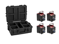 EUROLITE Set 4x AKKU UP-4 QCL Spot QuickDMX MK2 + muovikotelo