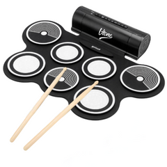 V-TONE RD7 Elektronisk Rumpuset – Roll-Up Drum Kit med 7 Pads, Polkimet og Højtalere