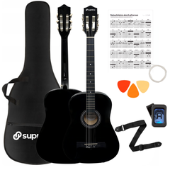 Suprimo CGS1 BK Klassisk Guitar 4/4 – Sort -> Suprimo CGS1 BK Klassinen Kitarat 4/4 – Sort