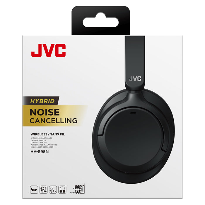 JVC HA-S95N Hybrid ANC Over Ear Headphones musta