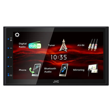 JVC KW-M180DBT 2-DIN BT -autosoitin DAB+:lla