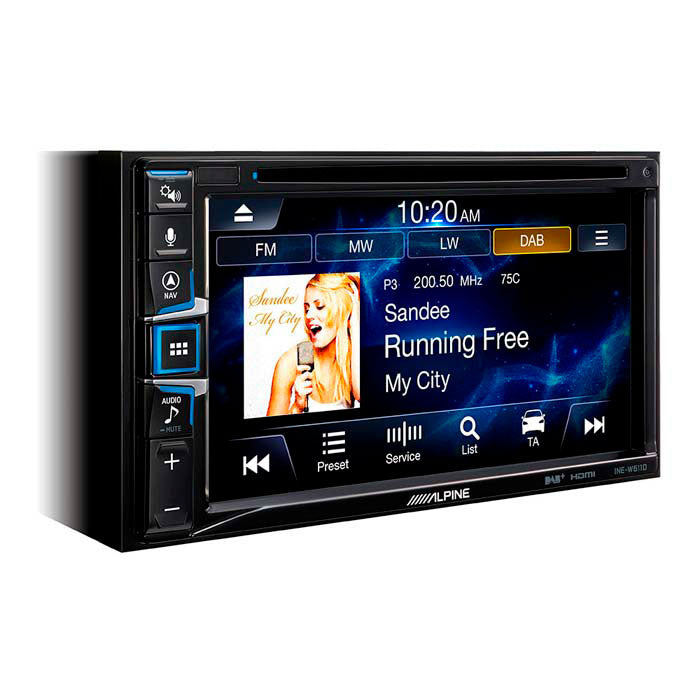 Alpine INE-W611DC 2-DIN-multimedia-asema kuorma-autokartalla