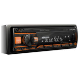 ALPINE UTE-200BT autoradio, jossa on Bluetooth ja USB-liitäntä.