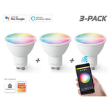 Caliber GU10 Smart Home 3 kpl LED-lamppuja, valkoinen/monivärinen