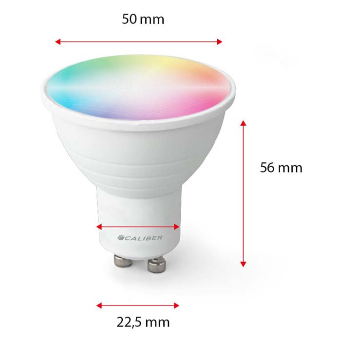 Caliber GU10 Smart Home 3 kpl LED-lamppuja, valkoinen/monivärinen