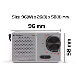 Caliber HPG311R kannettava tasku-FM-radio