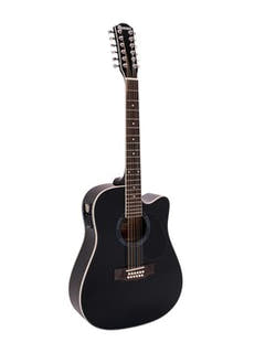 DiMavery DR-612 Western Kitarat 12-strenget (Musta)