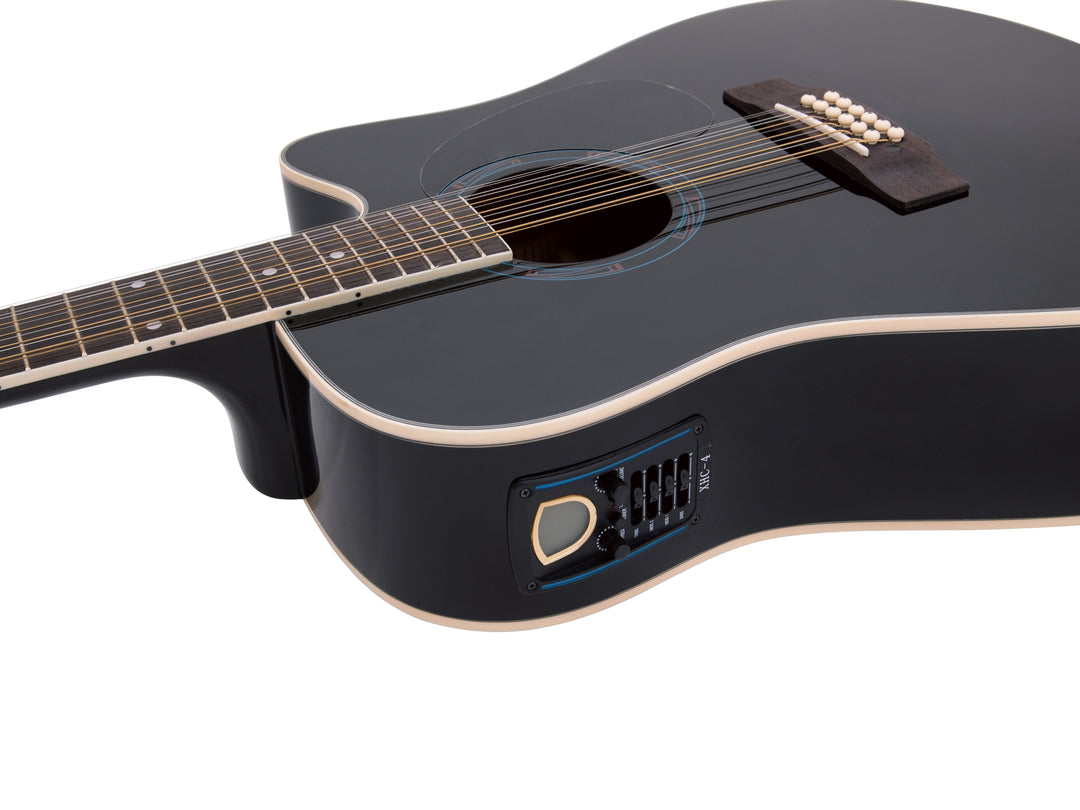 DiMavery DR-612 Western Kitarat 12-strenget (Musta)