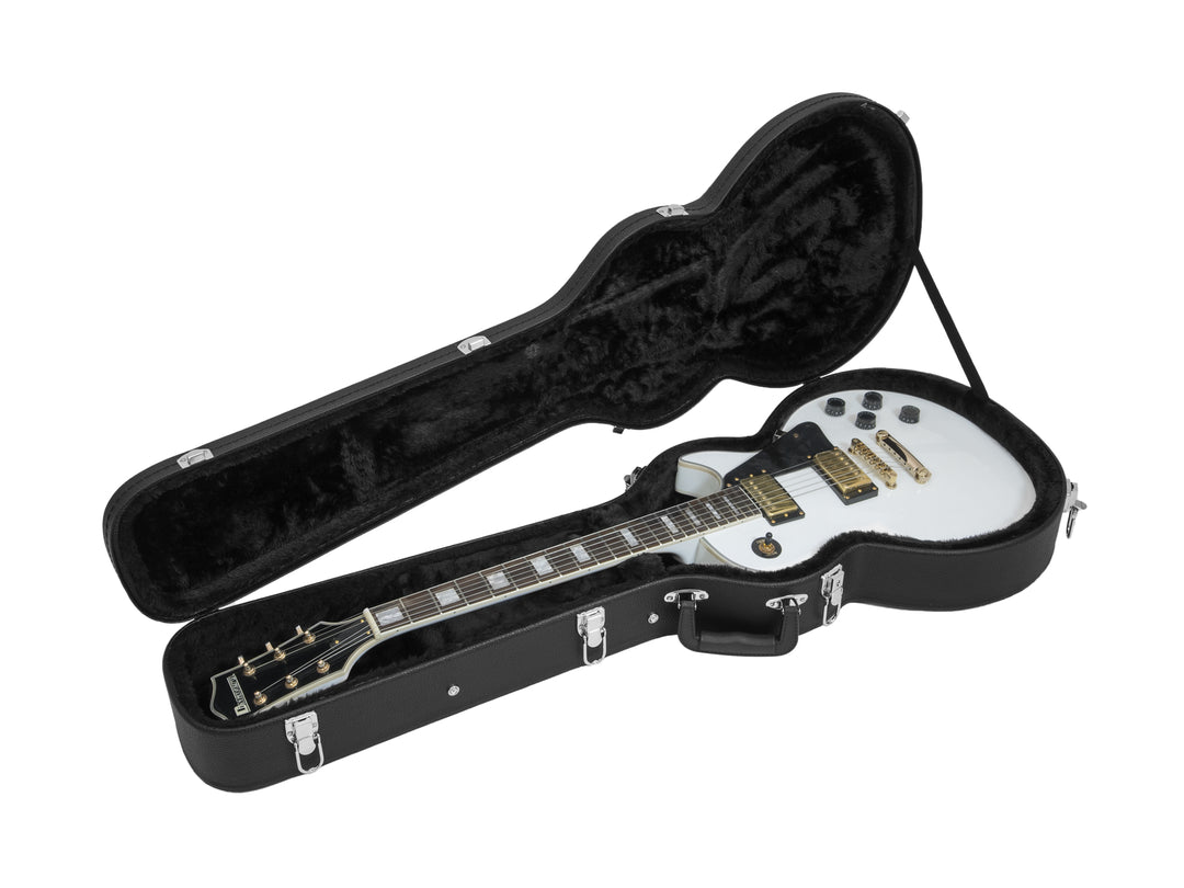 DiMavery Flightcase Sähkökitara LP, Musta
