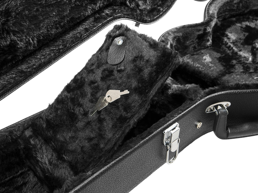 DiMavery Flightcase Sähkökitara LP, Musta