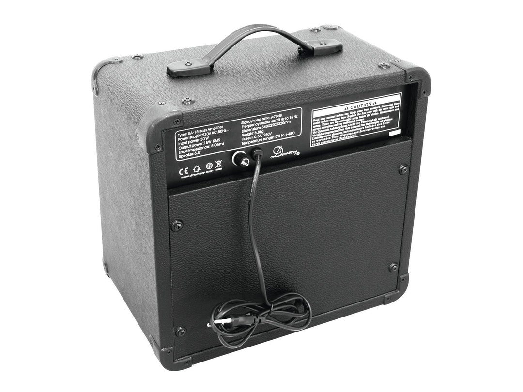 DiMavery BA-15 Basso Vahvistin 15W Musta