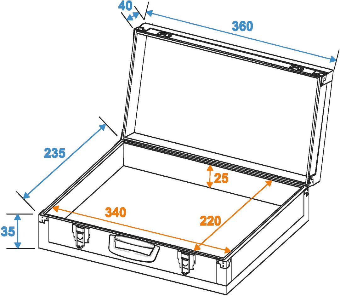 DiMavery Flightcase pedaaleille pieni