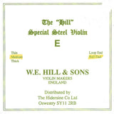 Hill E-kieli viululle, terästä, lenkillä, ohut