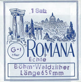 Romana -kielisetti Böhm-waldzitherille, 9 kieltä, 2 silmukkaa