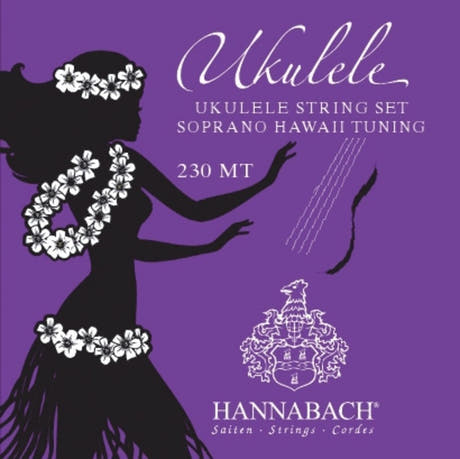 Hannabach 230 kielisarja sopraanoukulelelle, havaijilainen viritys
