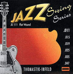 Thomastik-Infeld-kielet sähkökitaraan Jazz Swing Series Nickel Flat Wound - Setti 011 flatwound (JS111)