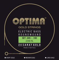 Optima E-bass-kielet Gold Strings Round Wound long scale - Set 4-string reg-light (2299L)
