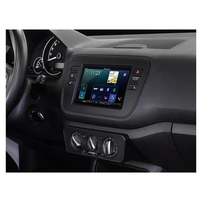 2-DIN Kehys Mii, Citigo ja Up (Kiiltävä Musta)