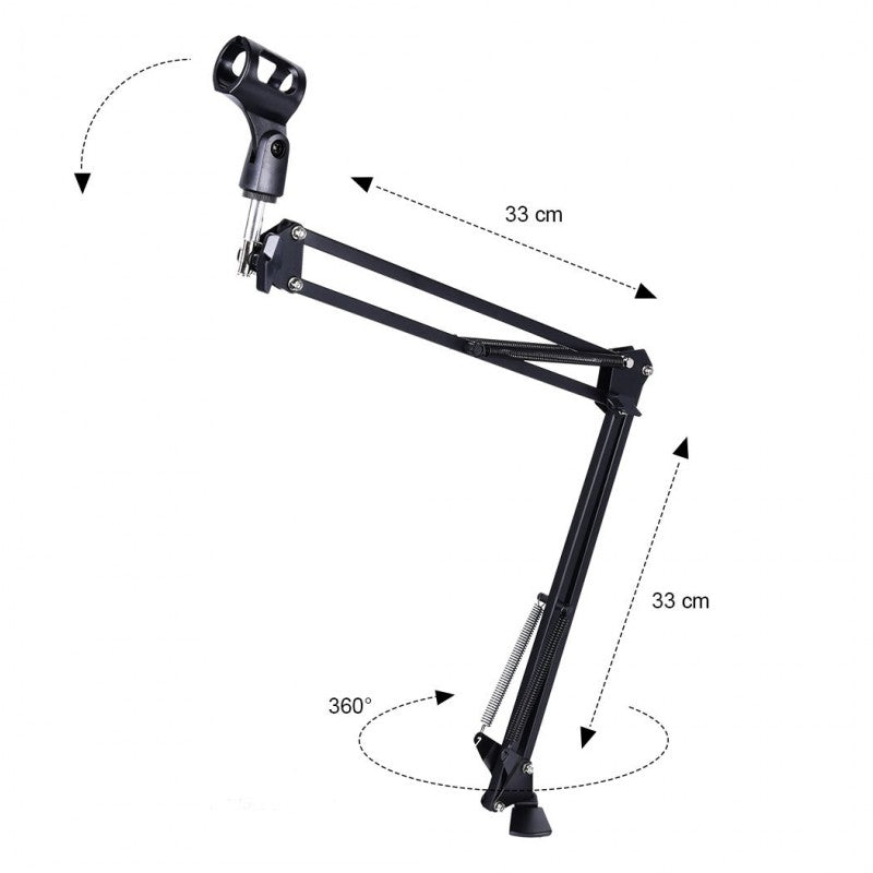 DNA C5 bordmikrofonstativ med boomarm