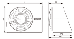 Pioneer TS-WX300A Aktiivinen Subwoofer Sisäänrakennetulla D-luokan Vahvistimella