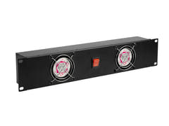 OMNITRONIC Front Panel Z-19 kahdella tuulettimella, johdotettu 2U