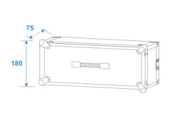 ROADINGER Effect Rack CO DD, 3U, 24cm syvä, musta