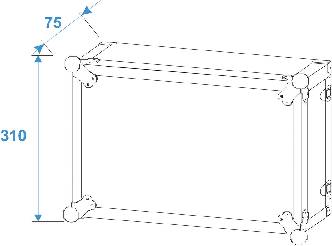 ROADINGER Effect Rack CO DD, 6U, 24cm dyb, black