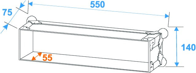 Roadinger Vahvistinteline Pro 2 yksikkö (45cm)