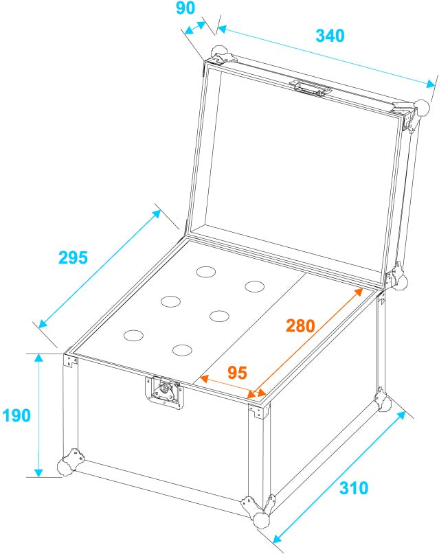 Mikrotonit Flightcase Road 6 (Musta)