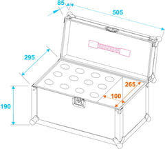 Mikrotonit Flightcase Road 12 (Musta)