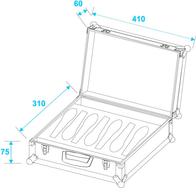 Mikrotonit Flightcase Road 7 (Musta)