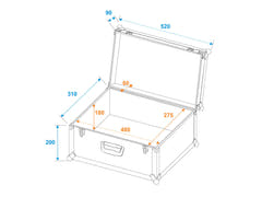 ROADINGER Universal Case Tour Pro 52x29x32 musta